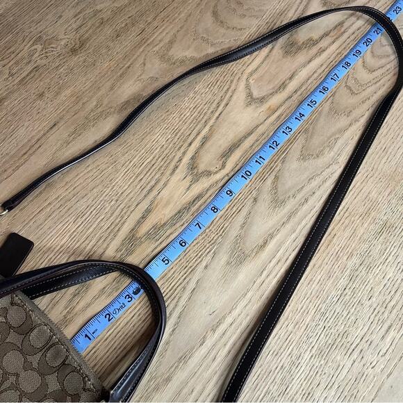 Coach Kelsey Small Satchel Signature Jacquard Tan Brown Crossbody Bag - Picture 13 of 13